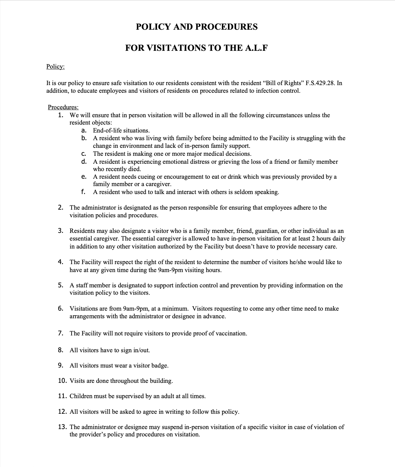 The Colony Club ALF (Sunrise, FL 33351) Cherry Oak